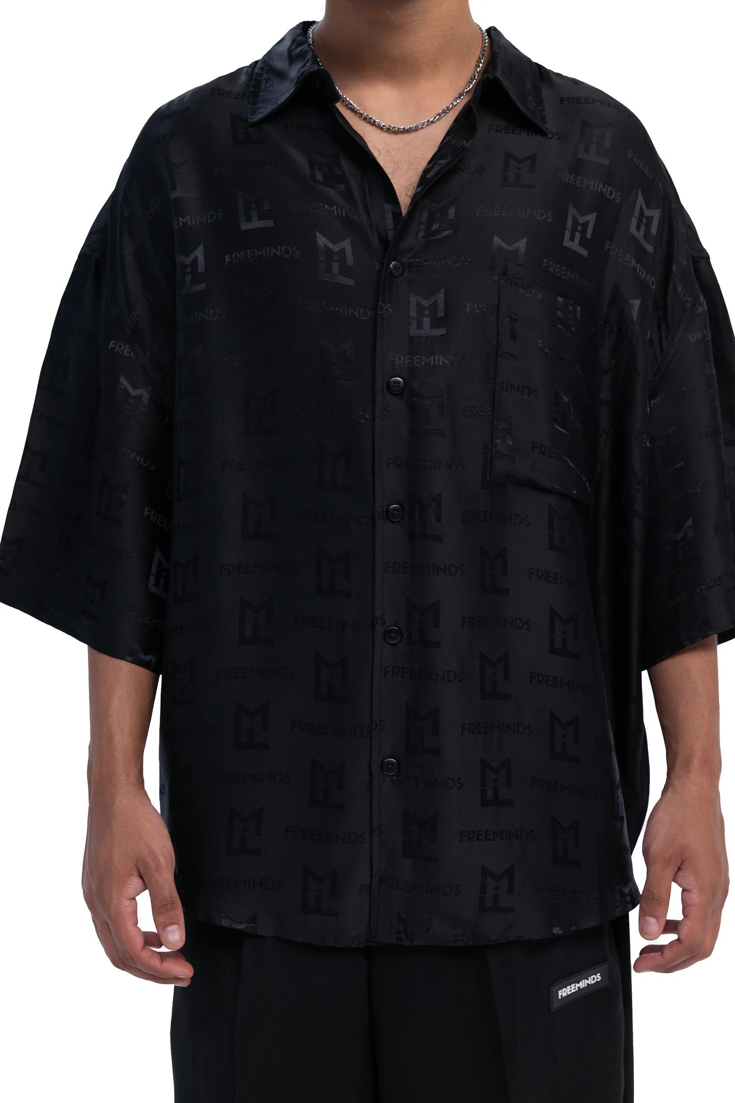 FREEMINDS JACQUARD LOGO SHIRT